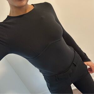 Black Long Sleeve Women's bodysuit Asos design us 4